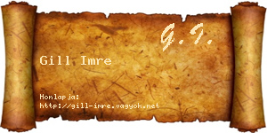 Gill Imre névjegykártya